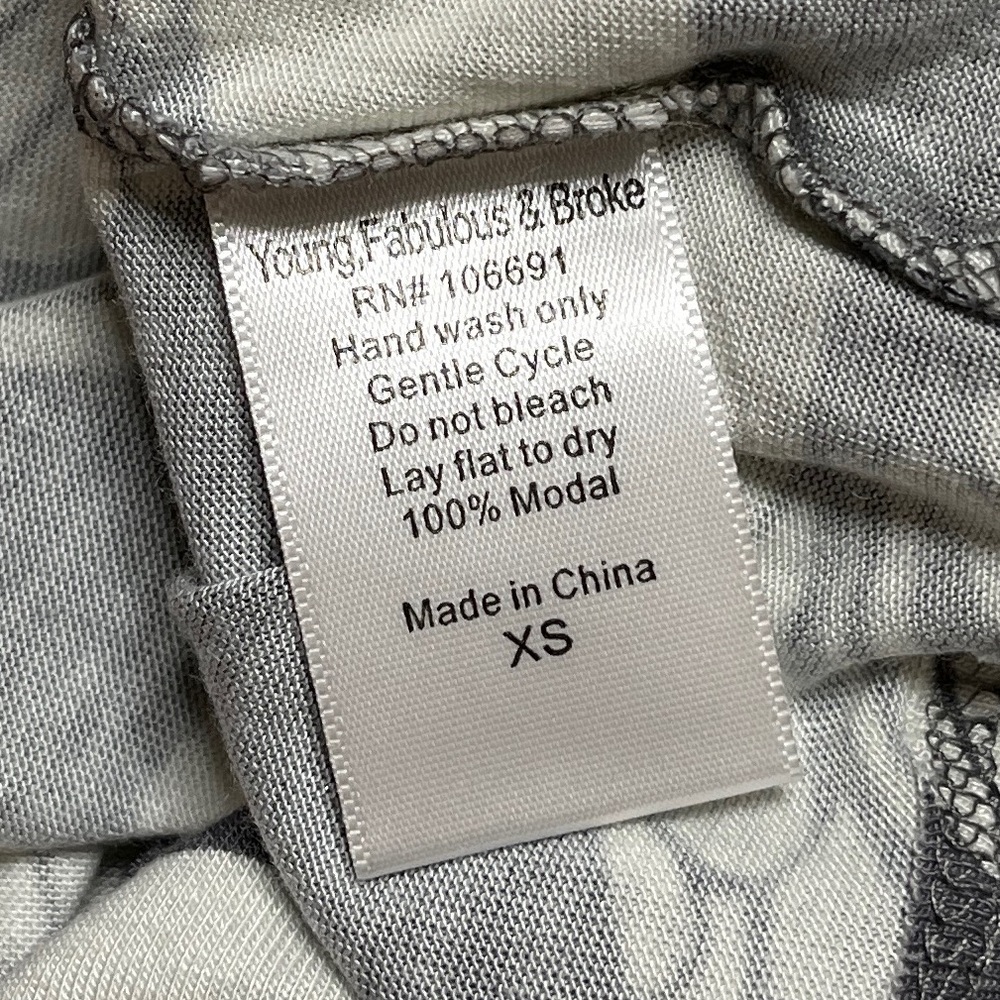 Young Fabulous & Broke Bird Print Size XS Black & White Dress - Picture 5 of 9